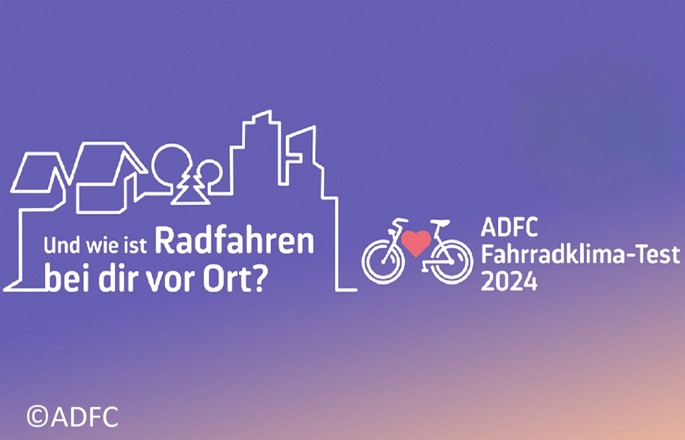 Banner des ADFC Fahrrad-Klima Test 2024