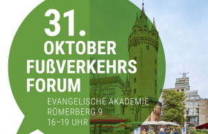 Ankündigung für das Fußverkehrsforum am 31. Oktober