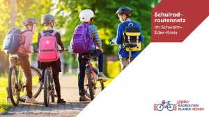 Foto von Schülerinnen und Schülern auf dem Fahrrad