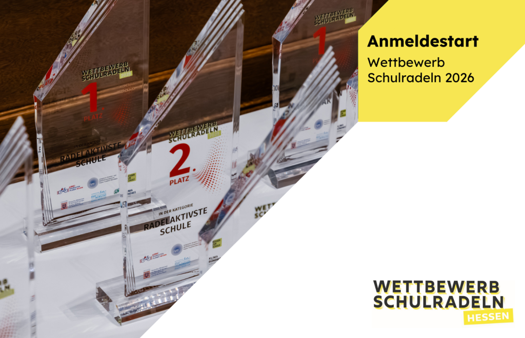 Banner zum Anmeldestart für den Wettbewerb Schulradeln