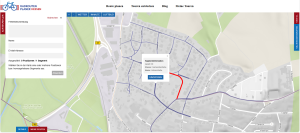 Screenshot der aktualisierten Kartenansicht des Radroutenplaners Hessen