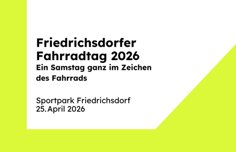 Banner zur Ankündigung des Friedrichsdorfer Fahrradtags am 25.April 2026