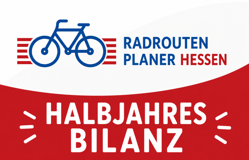 RRP Blog Banner zur Halbjahresbilanz des Radroutenplaners Hessen